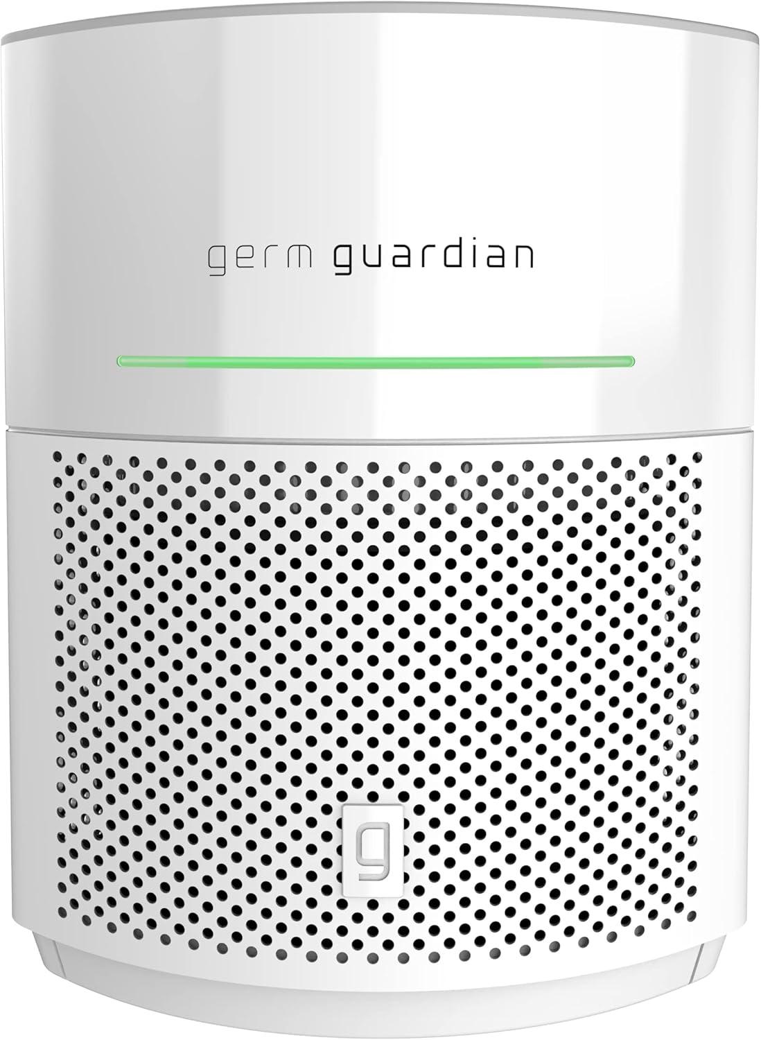 imageGermGuardian Airsafe Air Purifier for Home for Wildfire Smoke Pets Pollen Odor Large Rooms Up To 1040 Sq Ft with HEPA Pure Air Filter UVC Light ampamp Air Quality Sensor 12quot AC3000B BlackAirsafe Intelligent Air Purifier
