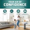 imageGermGuardian Air Purifier for Home with HEPA Pure Filter for Wildfire Smoke Pet Dander Pollen Odors Large Rooms Up To 743 Sq Ft Removes 9997 Pollutants UVC Light 22quot AC4825W WhiteAC4825 black 1 pack