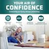 imageGermGuardian Airsafe Air Purifier for Home for Wildfire Smoke Pets Pollen Odor Large Rooms Up To 1040 Sq Ft with HEPA Pure Air Filter UVC Light ampamp Air Quality Sensor 12quot AC3000B BlackAirsafe Intelligent Air Purifier