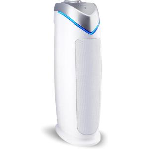 imageGermGuardian Air Purifier for Home with HEPA Pure Filter for Wildfire Smoke Pet Dander Pollen Odors Large Rooms Up To 743 Sq Ft Removes 9997 Pollutants UVC Light 22quot AC4825W WhiteAC4825 white 1 pack