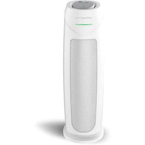 imageGermGuardian Air Purifier for Home with HEPA Pure Filter for Wildfire Smoke Pet Dander Pollen Odors Large Rooms Up To 743 Sq Ft Removes 9997 Pollutants UVC Light 22quot AC4825W WhiteAC4880 white