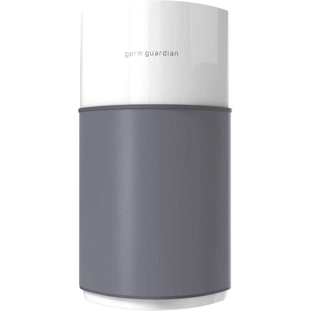 imageGermGuardian Airsafe XL Intelligent Air Purifier for Home Wildfire Smoke Pollen Odors with HEPA Pure Filter UVC Air Quality Indicator for Large Rooms 1680 sq ft 20 GrayWhite AC3200