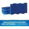 imageDawn NonScratch Kitchen Dish Sponges Blue Pack of 93pack Sponges