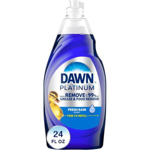 imageDawn Platinum Dish Soap Liquid Dishwashing Liquid Dish Detergent Liquid Refreshing Rain Scent 548 fl oz Pack of 224 Fl Oz Pack of 1