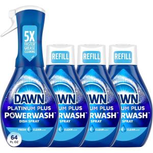imageDawn Powerwash Spray Dish Soap Dishwashing Liquid Cleaning Supplies Fresh 1 Starter Kit  1 Refill 32 Fl Oz16 Fl Oz Pack of 4