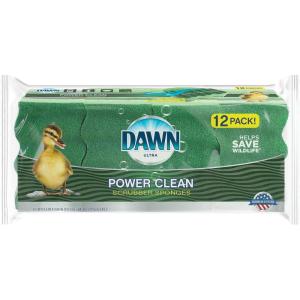 imageDawn Power Clean Scrubber Sponge 3 PackPack of 12
