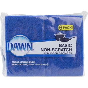 imageDawn Scrubber Sponge Non Scratch 6 Count Blue Pack of 1