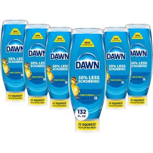 imageDawn Ultra EZSqueeze Dish Soap Liquid Dishwashing Liquid Grease Removal Upside Down Bottle Original 6x22 Fl Oz Bundle