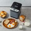 imageAROMA 15lbs Digital Bread Maker with Crust Customization ClearView Lid and Nonstick Baking Pan Black ABM250