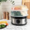imageAROMA 5Qt 2Tier Food Steamer BPAFree Dishwasher Safe AFS188 Black