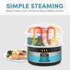 imageAROMA 5Qt 2Tier Food Steamer BPAFree Dishwasher Safe AFS188 Black