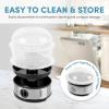 imageAROMA 5Qt 2Tier Food Steamer BPAFree Dishwasher Safe AFS188 Black