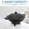 imageAroma Housewares AEW305 Electric Wok Easy Clean Nonstick Dishwasher Safe 7Qt BlackBasic Model