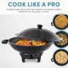 imageAroma Housewares AEW305 Electric Wok Easy Clean Nonstick Dishwasher Safe 7Qt BlackBasic Model