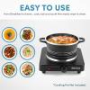 imageAroma Housewares AHP303 Single Burner Hot Plate Metal Black