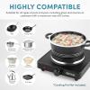 imageAroma Housewares AHP303 Single Burner Hot Plate Metal Black