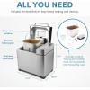 imageAroma Housewares Professional 2 lb Digital Bread Maker 17 Preset Functions and 3 Crust Colors Automatic Fruit ampamp Nut Dispenser Stainless Steel ABM270 silver