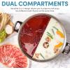 imageAroma Stainless Steel Hot Pot Silver ASP600 5 quartDualSided
