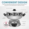 imageAroma Stainless Steel Hot Pot Silver ASP600 5 quartSichuan Style