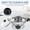 imageAroma Stainless Steel Hot Pot Silver ASP600 5 quartSichuan Style