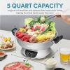 imageAroma Stainless Steel Hot Pot Silver ASP600 5 quartSichuan Style