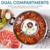imageAroma Stainless Steel Hot Pot Silver ASP600 5 quartSichuan Style