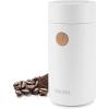imageAroma Housewares Mini Coffee Grinder and Electric Herb Grinder with 304 Stainless Steel Grinding Blades and a Seethrough Lid 40 g White 40g