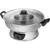 imageAroma Stainless Steel Hot Pot Silver ASP600 5 quartSichuan Style