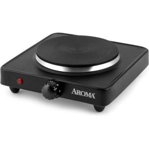 imageAroma Housewares AHP303 Single Burner Hot Plate Metal Black
