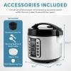 imageAROMA Digital Rice Cooker 4Cup Uncooked  8Cup Cooked Steamer Grain Cooker Multicooker 2 Qt Stainless Steel Exterior ARC914SBD10 Cup Uncooked