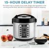 imageAROMA Digital Rice Cooker 4Cup Uncooked  8Cup Cooked Steamer Grain Cooker Multicooker 2 Qt Stainless Steel Exterior ARC914SBD10 Cup Uncooked