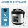 imageAROMA Digital Rice Cooker 4Cup Uncooked  8Cup Cooked Steamer Grain Cooker Multicooker 2 Qt Stainless Steel Exterior ARC914SBDBasic 4 Cup Uncooked  8 Cup Cooked Black