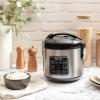 imageAROMA Digital Rice Cooker 4Cup Uncooked  8Cup Cooked Steamer Grain Cooker Multicooker 2 Qt Stainless Steel Exterior ARC914SBDBasic 4 Cup Uncooked  8 Cup Cooked Black