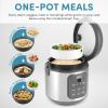 imageAROMA Digital Rice Cooker 4Cup Uncooked  8Cup Cooked Steamer Grain Cooker Multicooker 2 Qt Stainless Steel Exterior ARC914SBDProfessional 4 Cup Uncooked  8 Cup Cooked Gray