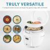 imageAROMA Professional Digital Rice Cooker 10Cup Uncooked  20Cup Cooked Slow Cooker Multicooker Steamer Oatmeal Cooker Auto Keep Warm SautthenSimmer 4 Qt White ARC1230W