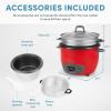 imageAroma Housewares 14Cup Cooked 7Cup UNCOOKED Pot Style Rice Cooker and Food Steamer ARC7471NGR  RedRed