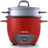 imageAroma Housewares 14Cup Cooked 7Cup UNCOOKED Pot Style Rice Cooker and Food Steamer ARC7471NGR  RedRed