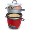imageAroma Housewares 14Cup Cooked 7Cup UNCOOKED Pot Style Rice Cooker and Food Steamer ARC7471NGR  RedRed