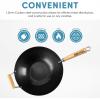 imageAroma Housewares 14quot Heavy Duty Carbon Steel Cookware ANW102 NonStick Wok black