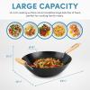 imageAroma Housewares 14quot Heavy Duty Carbon Steel Cookware ANW102 NonStick Wok black