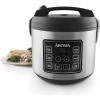 imageAroma Housewares 20 Cup Cooked 10 cup uncooked Digital Rice Cooker Slow Cooker Food Steamer SS Exterior ARC150SBBlackBasic