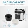 imageAroma Housewares 20 Cup Cooked 10 cup uncooked Digital Rice Cooker Slow Cooker Food Steamer SS Exterior ARC150SBBlackBasic