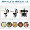 imageAroma Housewares 20 Cup Cooked 10 cup uncooked Digital Rice Cooker Slow Cooker Food Steamer SS Exterior ARC150SBBlackBasic