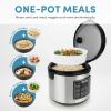 imageAroma Housewares 20 Cup Cooked 10 cup uncooked Digital Rice Cooker Slow Cooker Food Steamer SS Exterior ARC150SBBlackBasic
