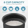 imageAroma Housewares 20 Cup Cooked 10 cup uncooked Digital Rice Cooker Slow Cooker Food Steamer SS Exterior ARC150SBBlackCoreCoat Ceramic