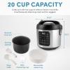 imageAroma Housewares 20 Cup Cooked 10 cup uncooked Digital Rice Cooker Slow Cooker Food Steamer SS Exterior ARC150SBBlackProfessional