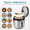 imageAroma Housewares 20 Cup Cooked 10 cup uncooked Digital Rice Cooker Slow Cooker Food Steamer SS Exterior ARC150SBBlackProfessional
