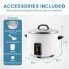 imageAroma Housewares 60Cup Cooked 30Cup UNCOOKED Commercial Rice Cooker ARC1033EWhite30Cup