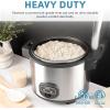 imageAroma Housewares 60Cup Cooked 30Cup UNCOOKED Commercial Rice Cooker Stainless Steel Exterior ARC1130S Silver30Cup UNCOOKED