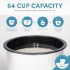 imageAroma Housewares 60Cup Cooked 30Cup UNCOOKED Commercial Rice Cooker Stainless Steel Exterior ARC1130S Silver32Cup UNCOOKED
